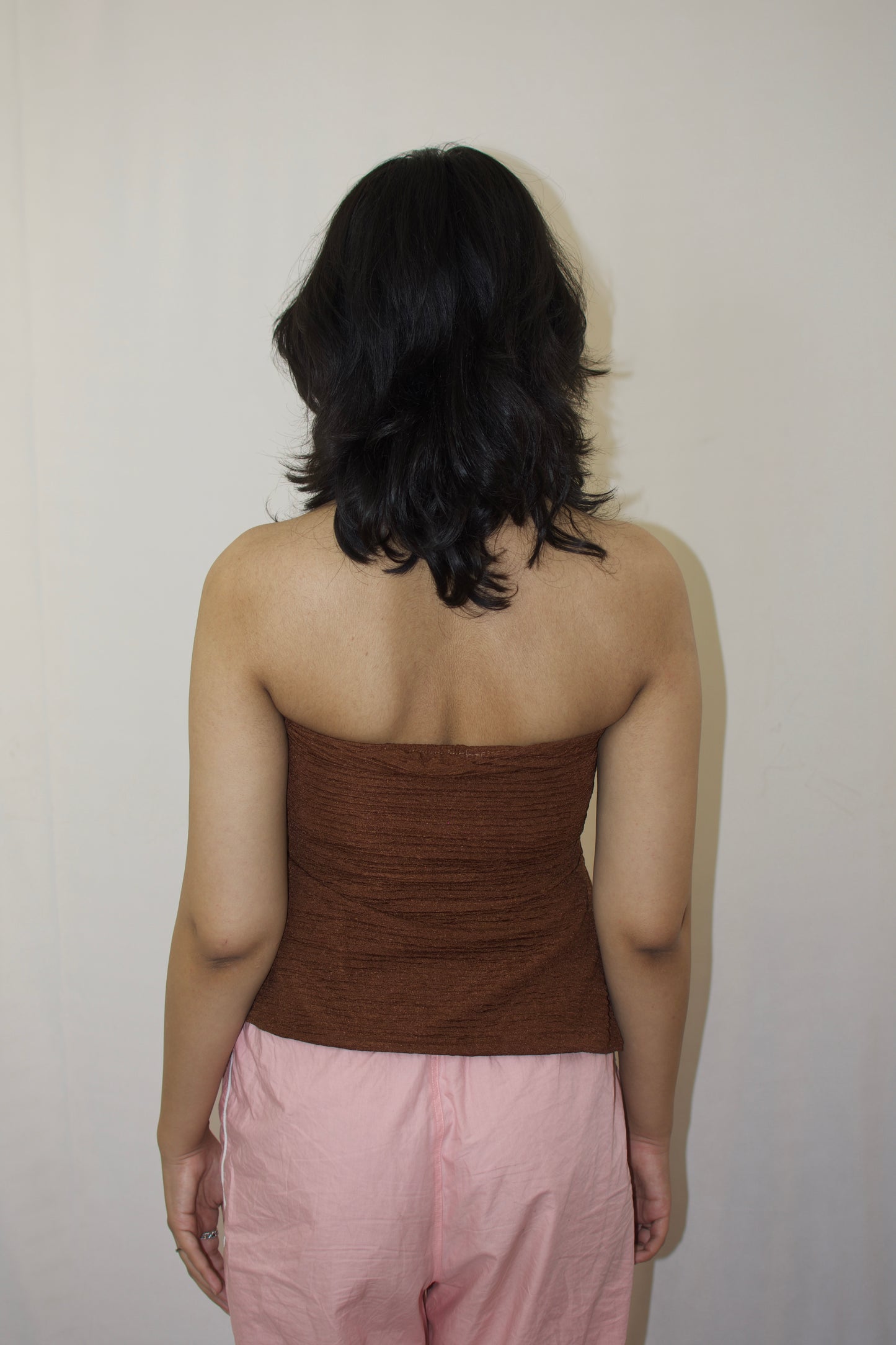 Elegant Halter Neck Pleated Tube Top