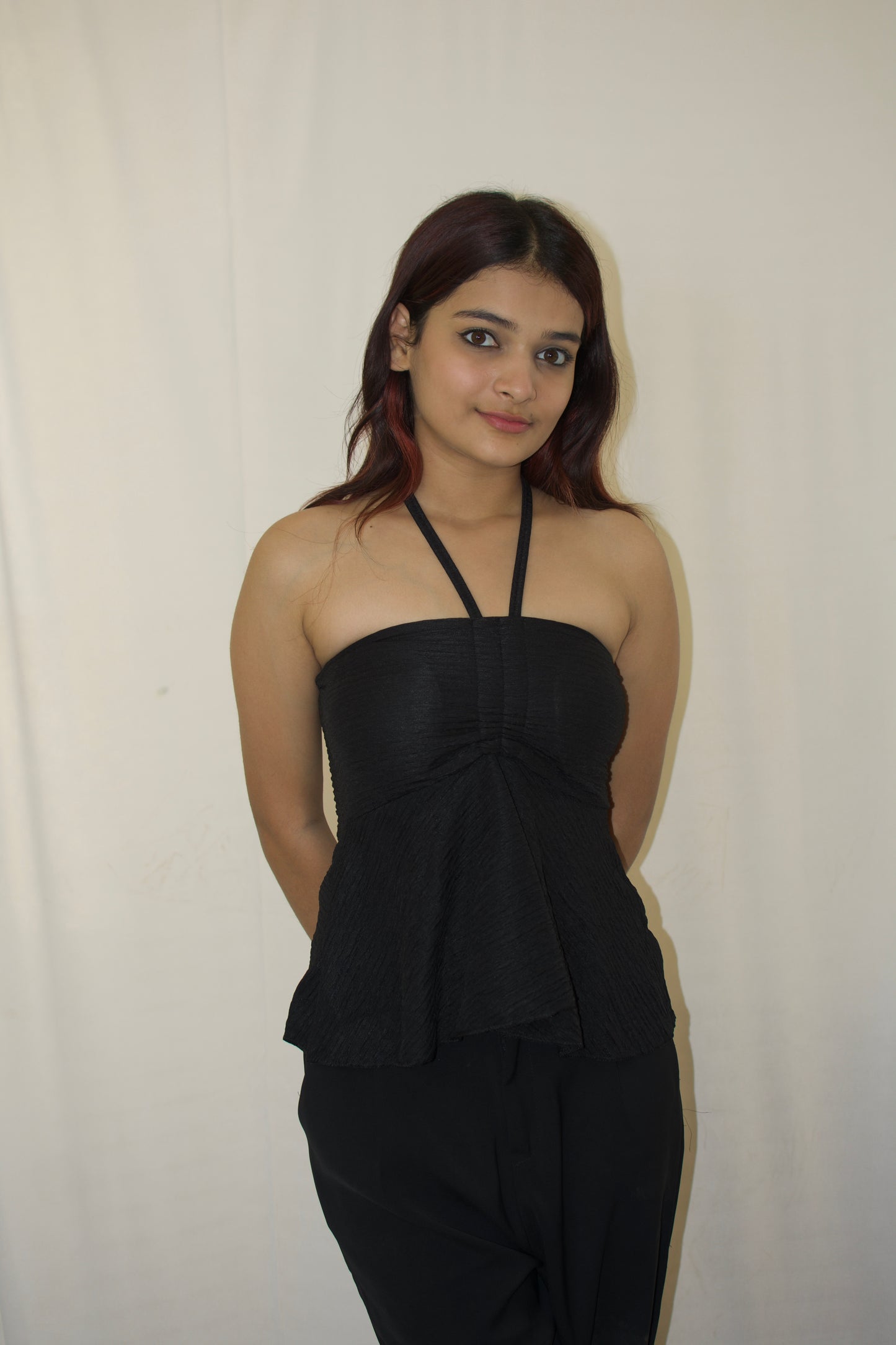 Black Halter-Neck Tube Top
