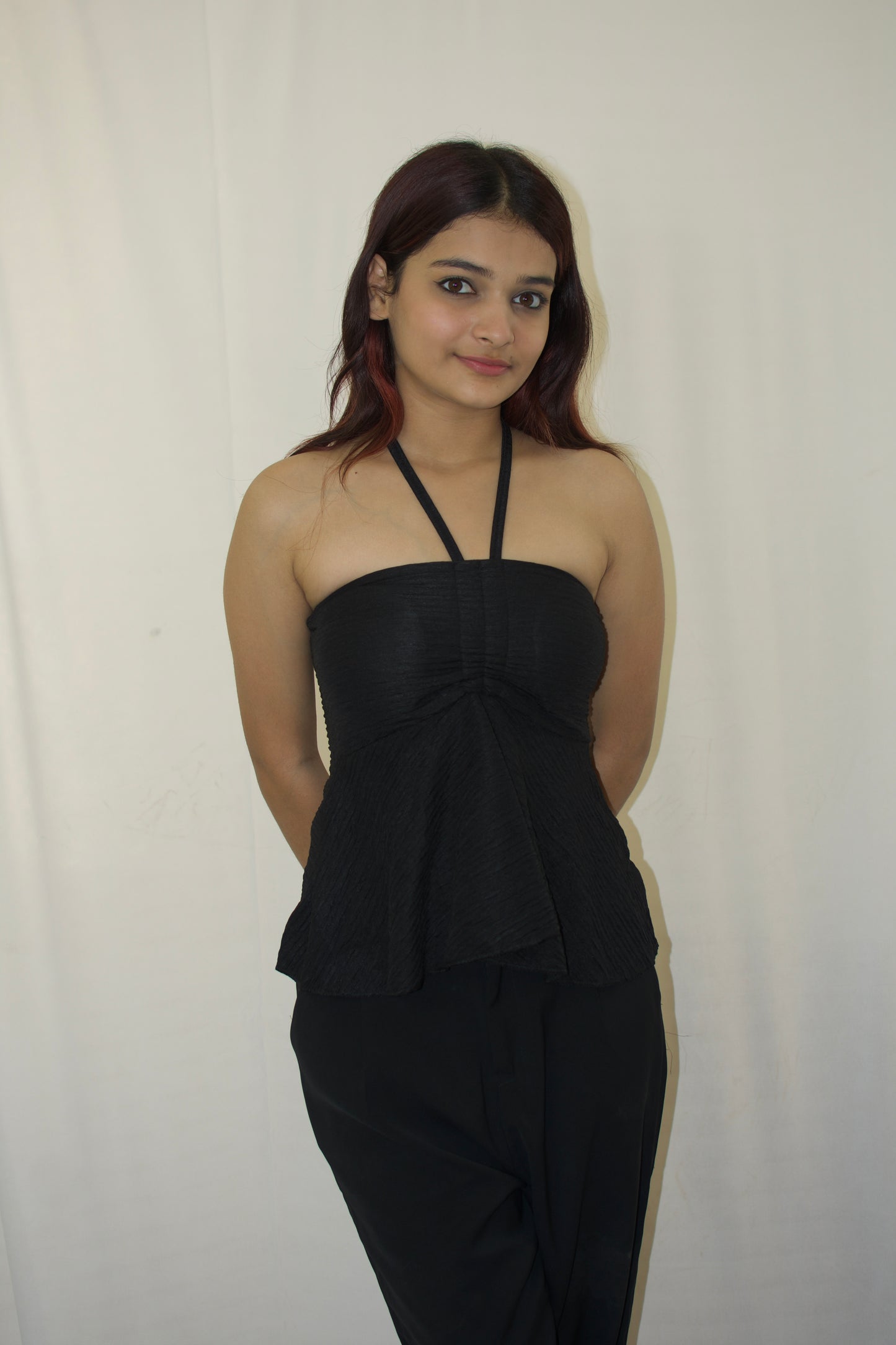 Black Halter-Neck Tube Top
