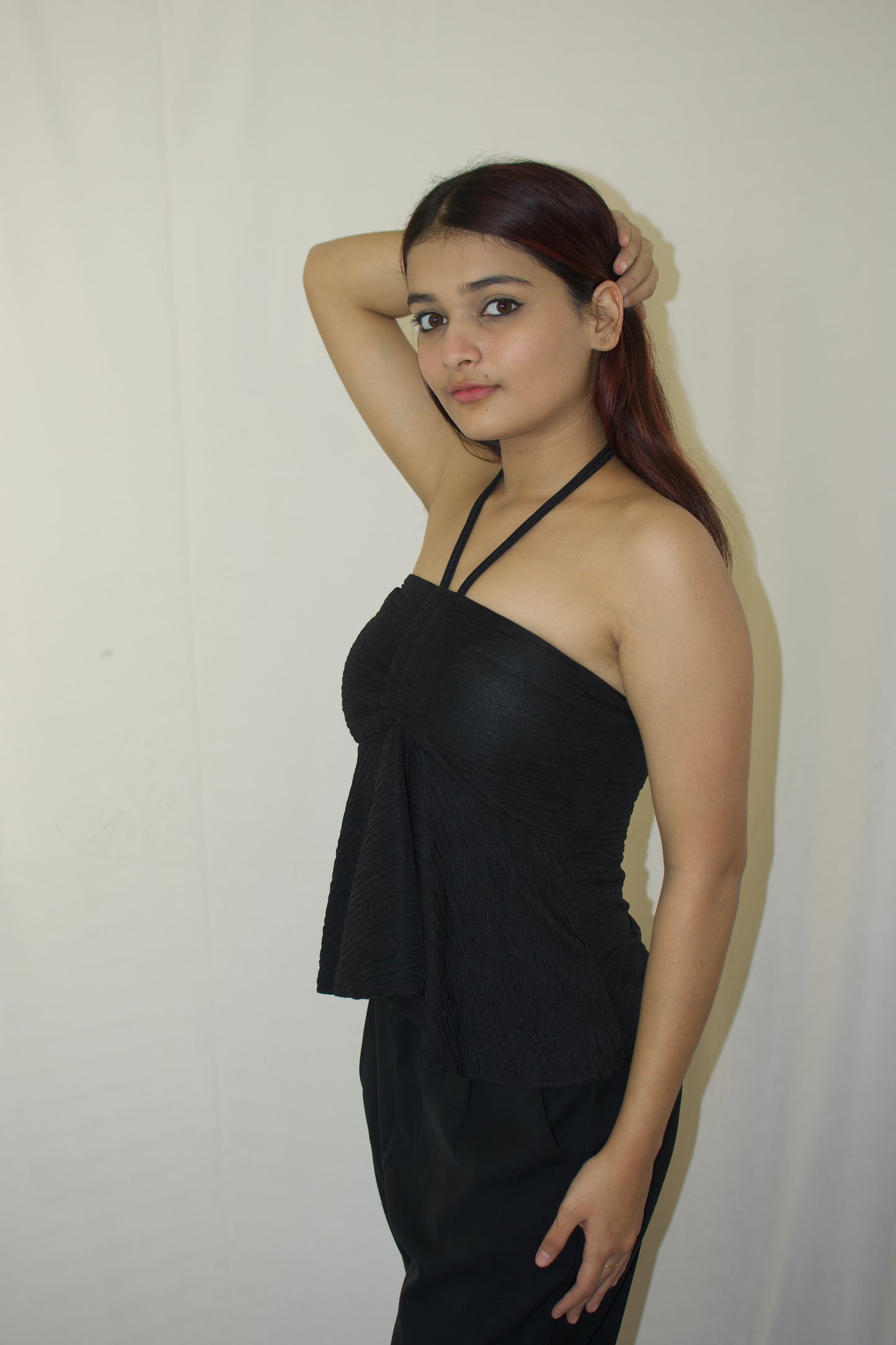 Black Halter-Neck Tube Top