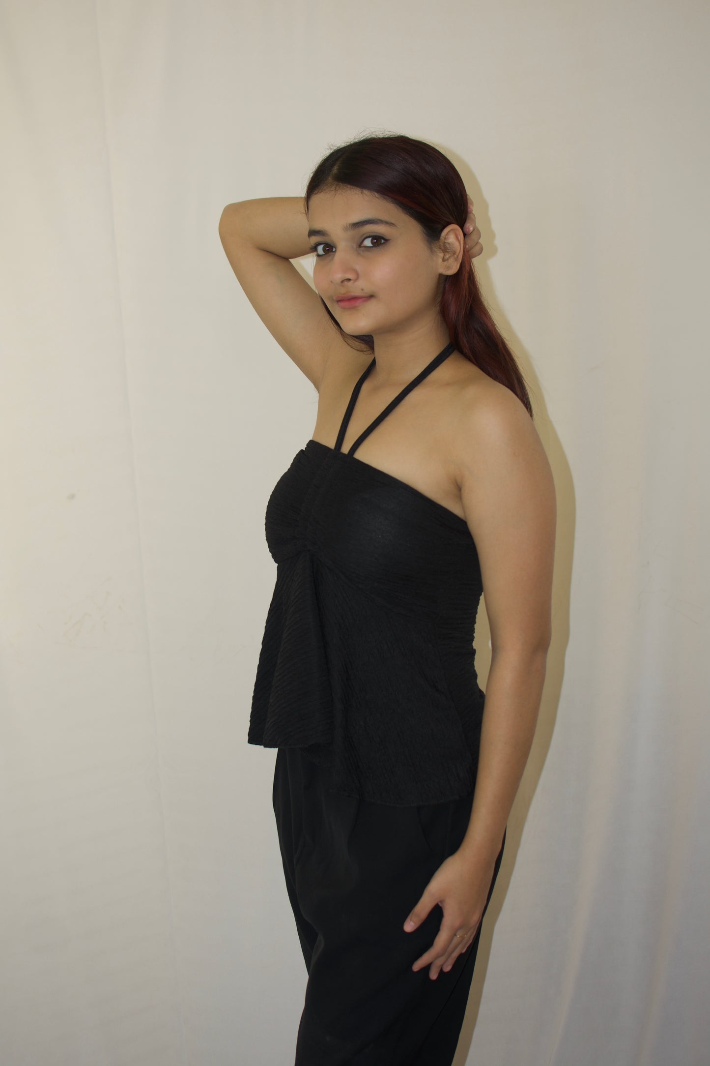 Black Halter-Neck Tube Top
