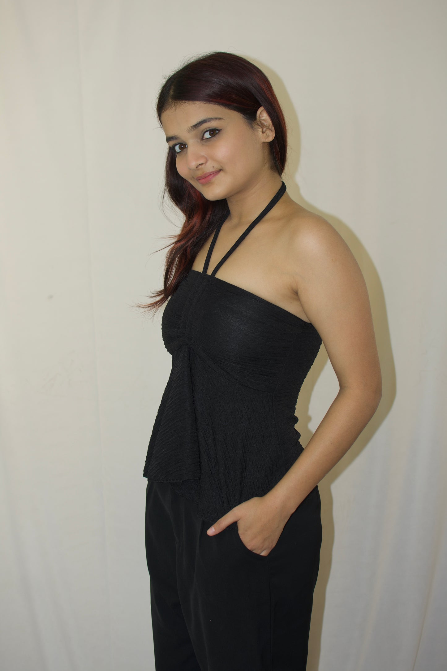 Black Halter-Neck Tube Top