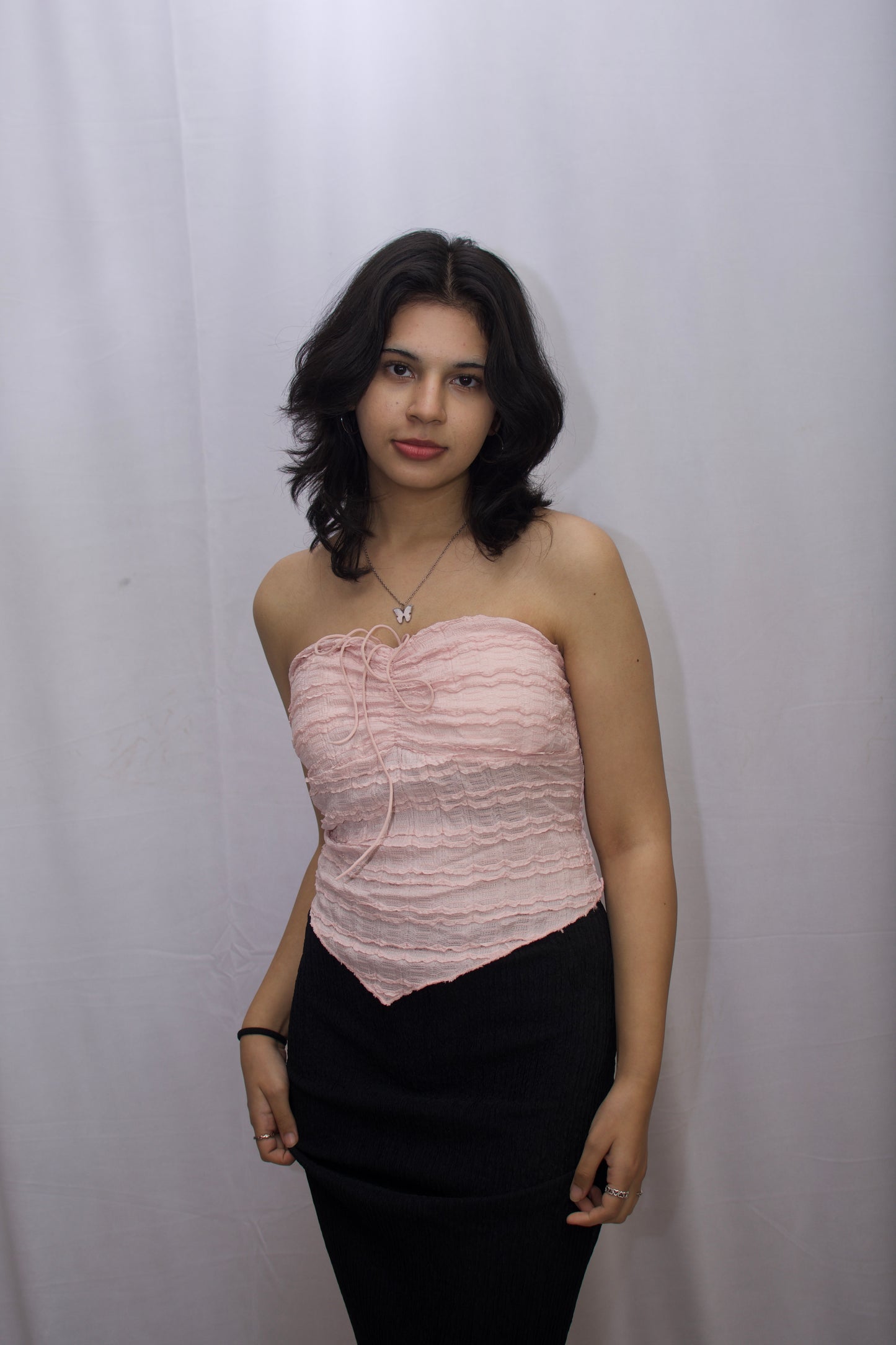 Blush Pink Ruched Tube Top - The Perfect Blend of Elegance and Style