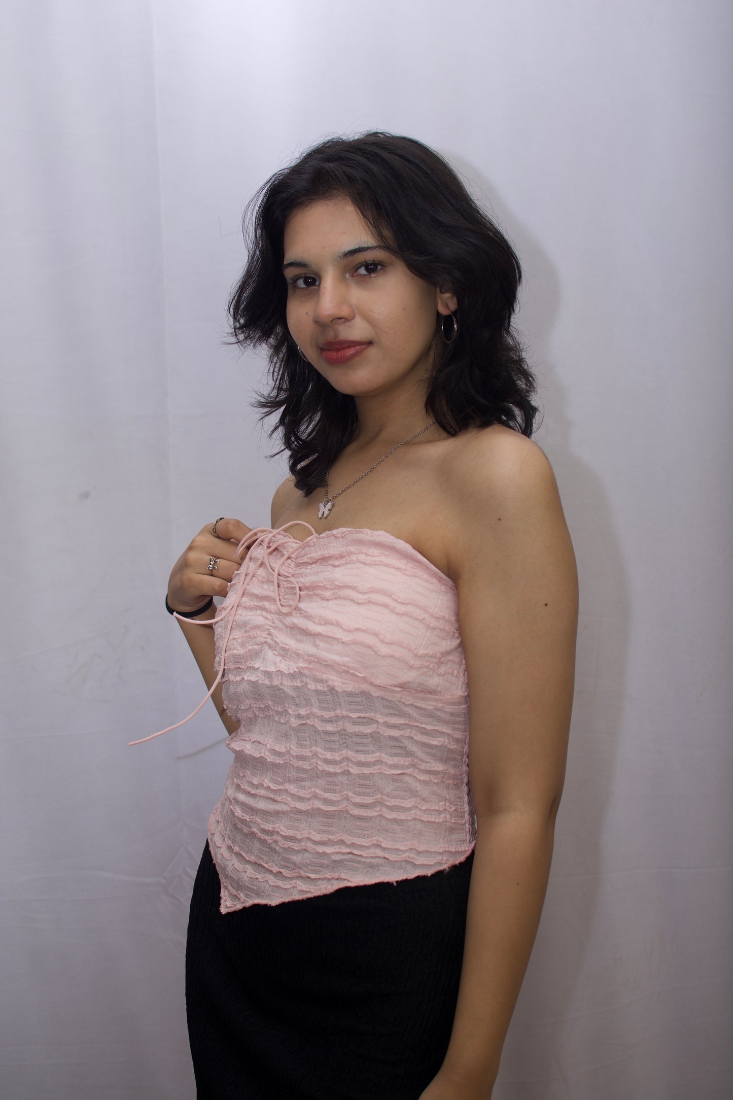 Blush Pink Ruched Tube Top - The Perfect Blend of Elegance and Style