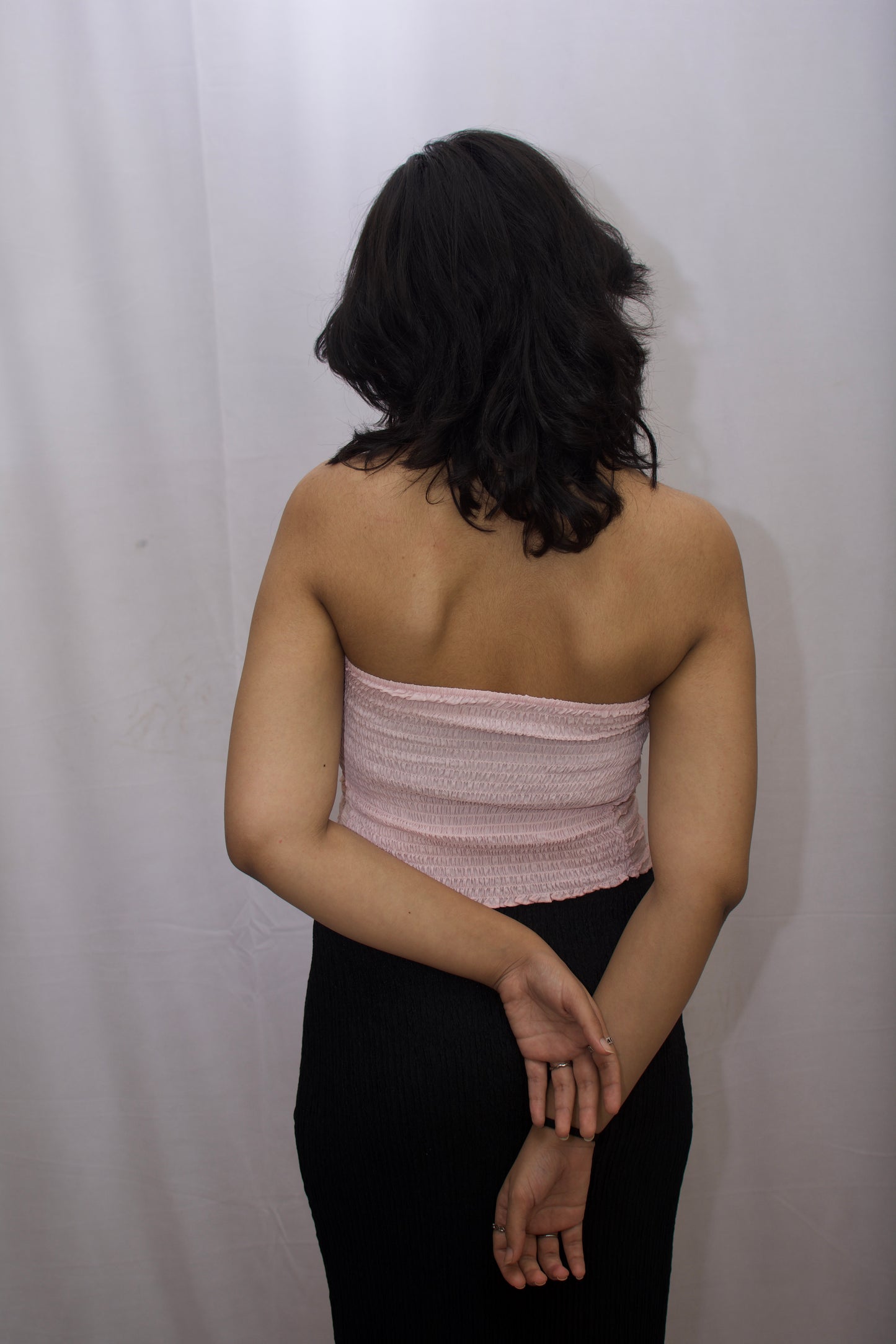Blush Pink Ruched Tube Top - The Perfect Blend of Elegance and Style