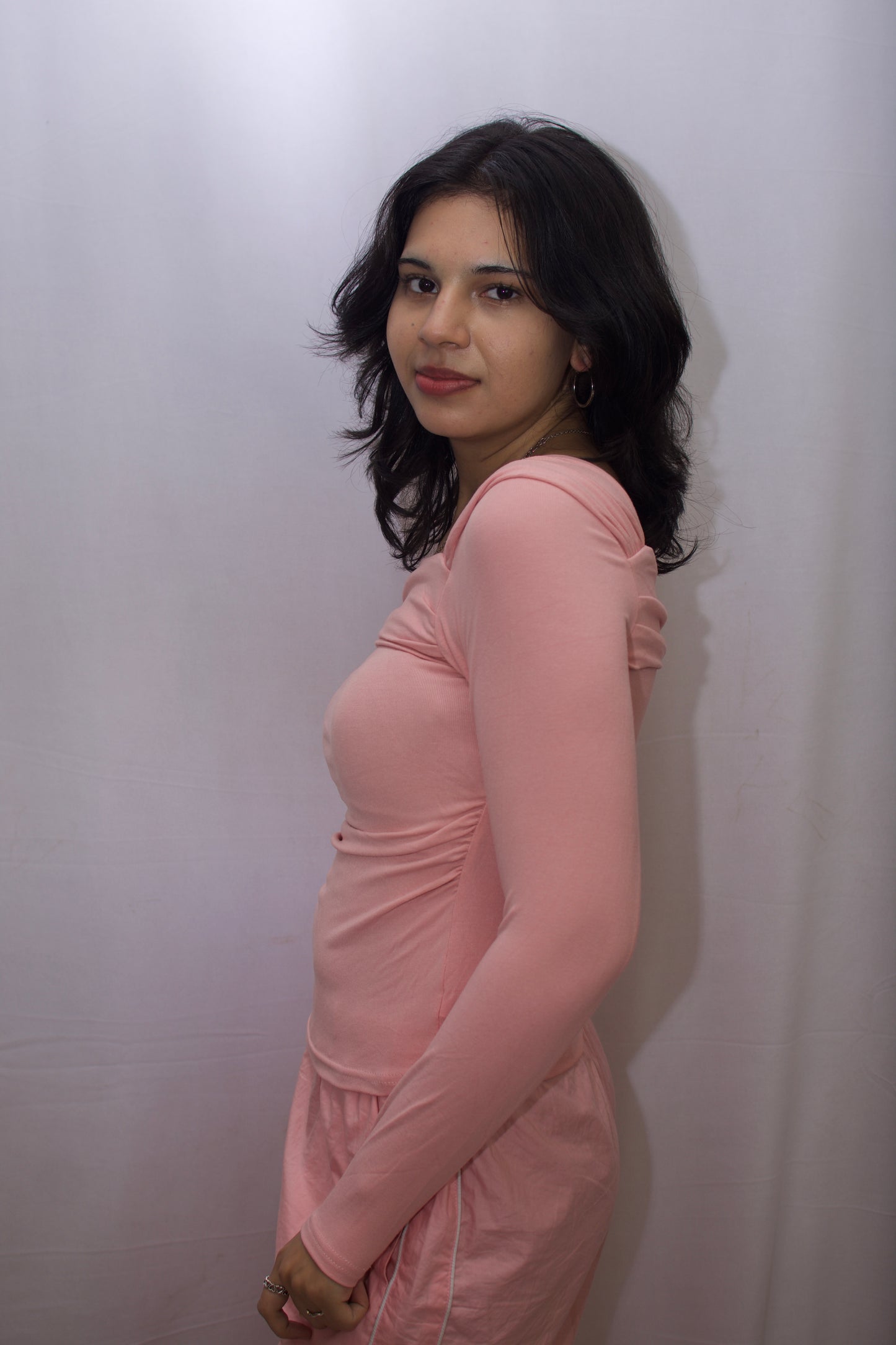 Blush Off-Shoulder Elegance Top