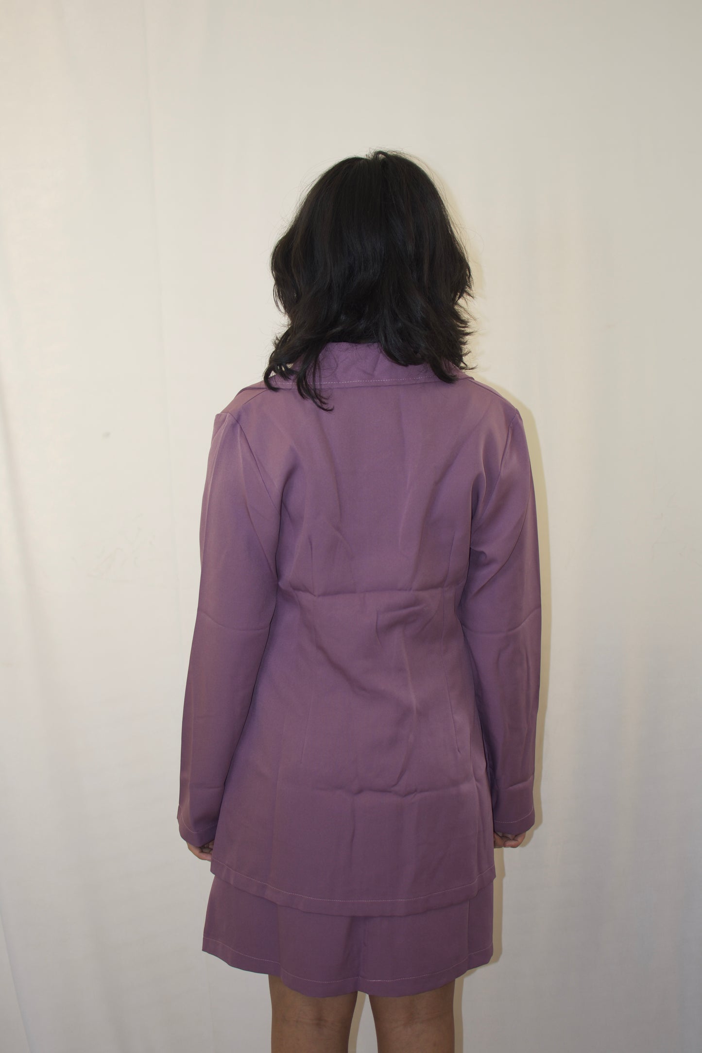 Lavender Two-Piece Blazer Dress Set – Timeless Sophistication