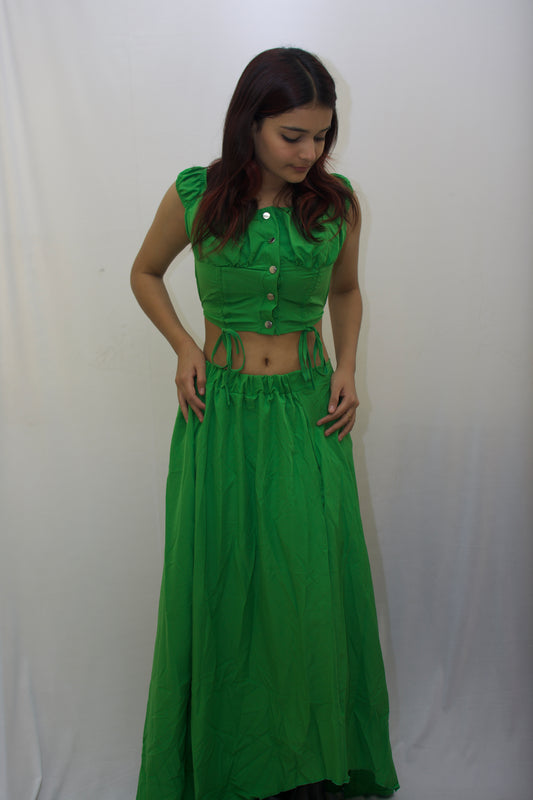 Emerald Elegance Two-Piece Set