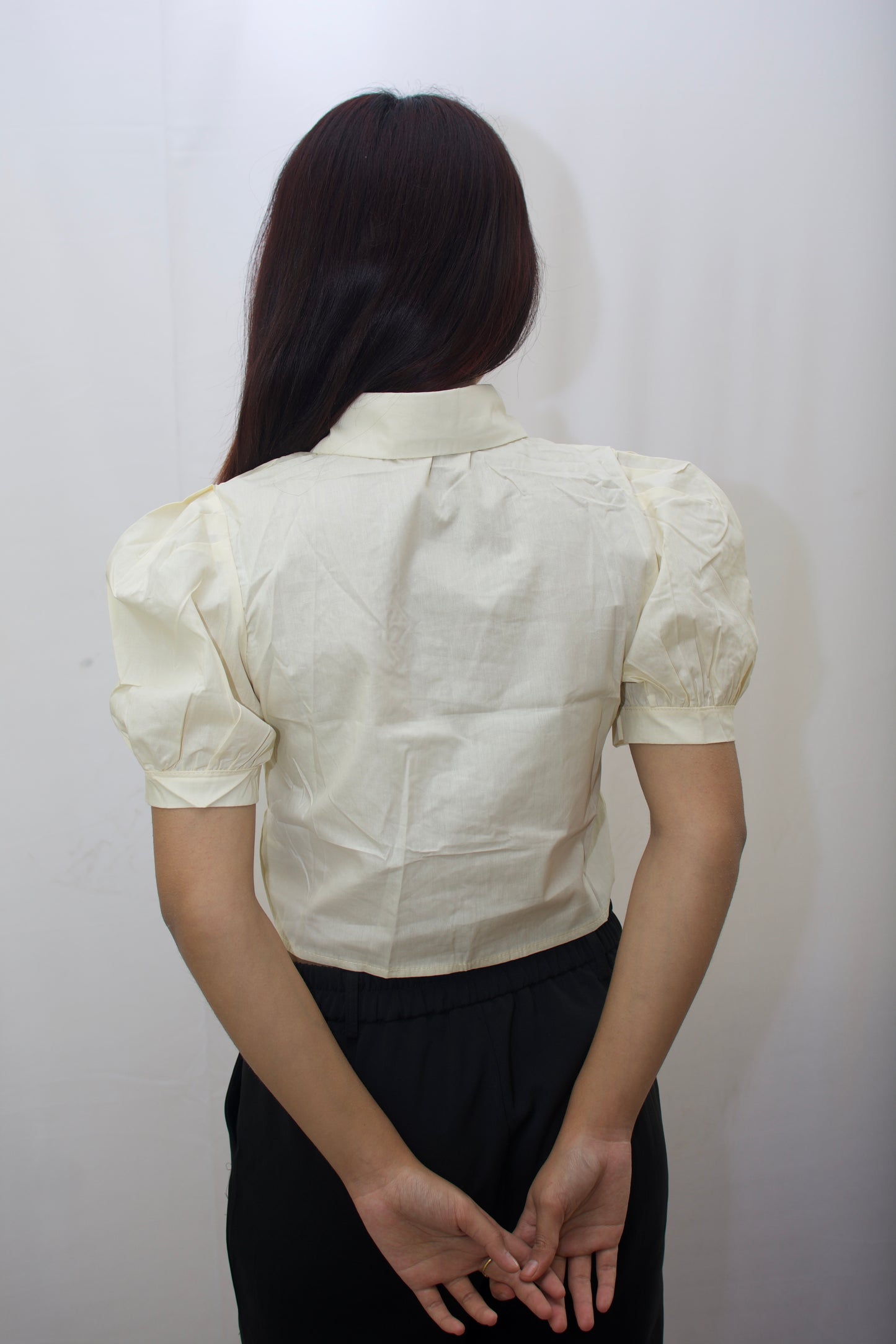 Mini Heart Crop Blouse – Vintage Ivory