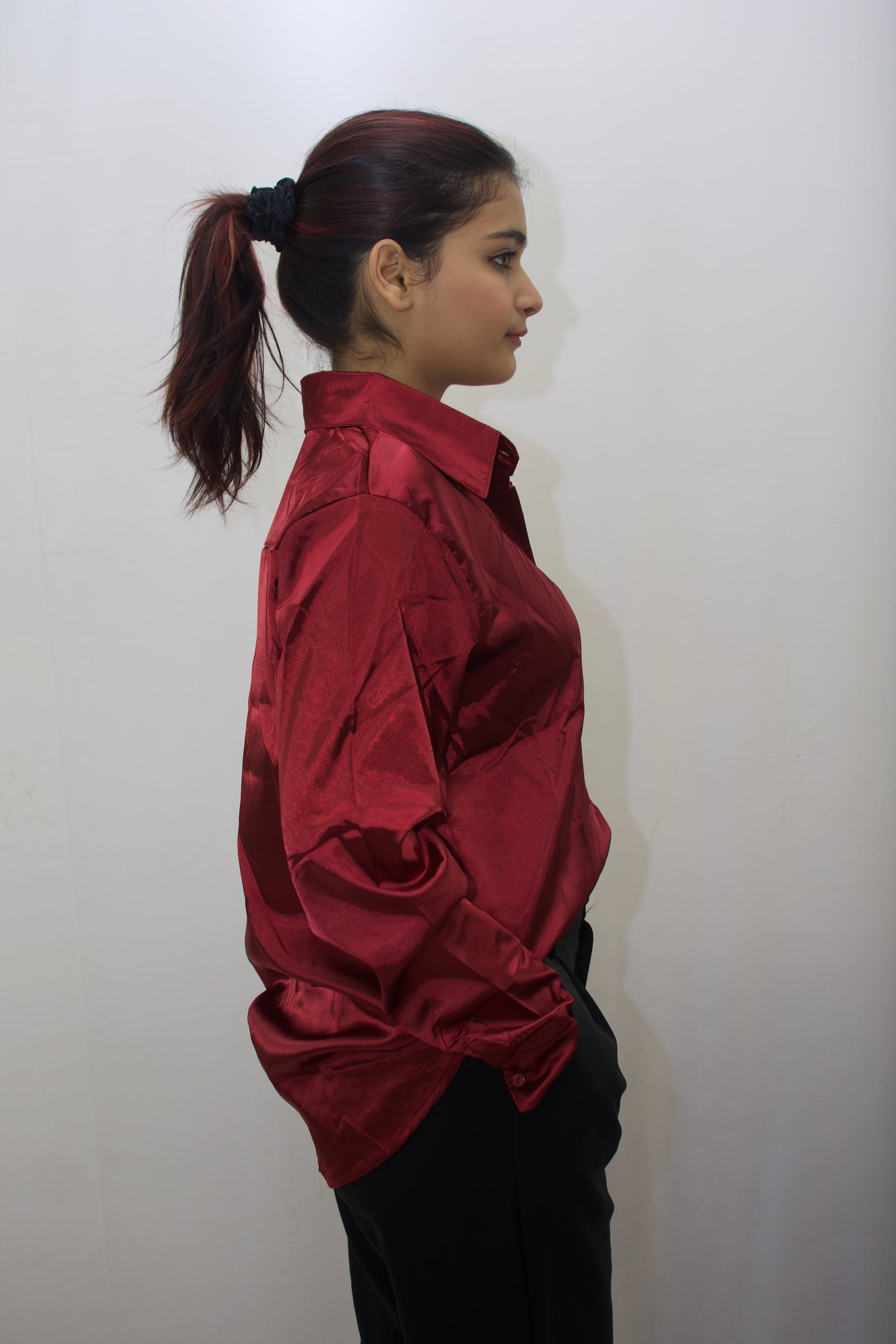 Luxe Satin Button Down Shirt