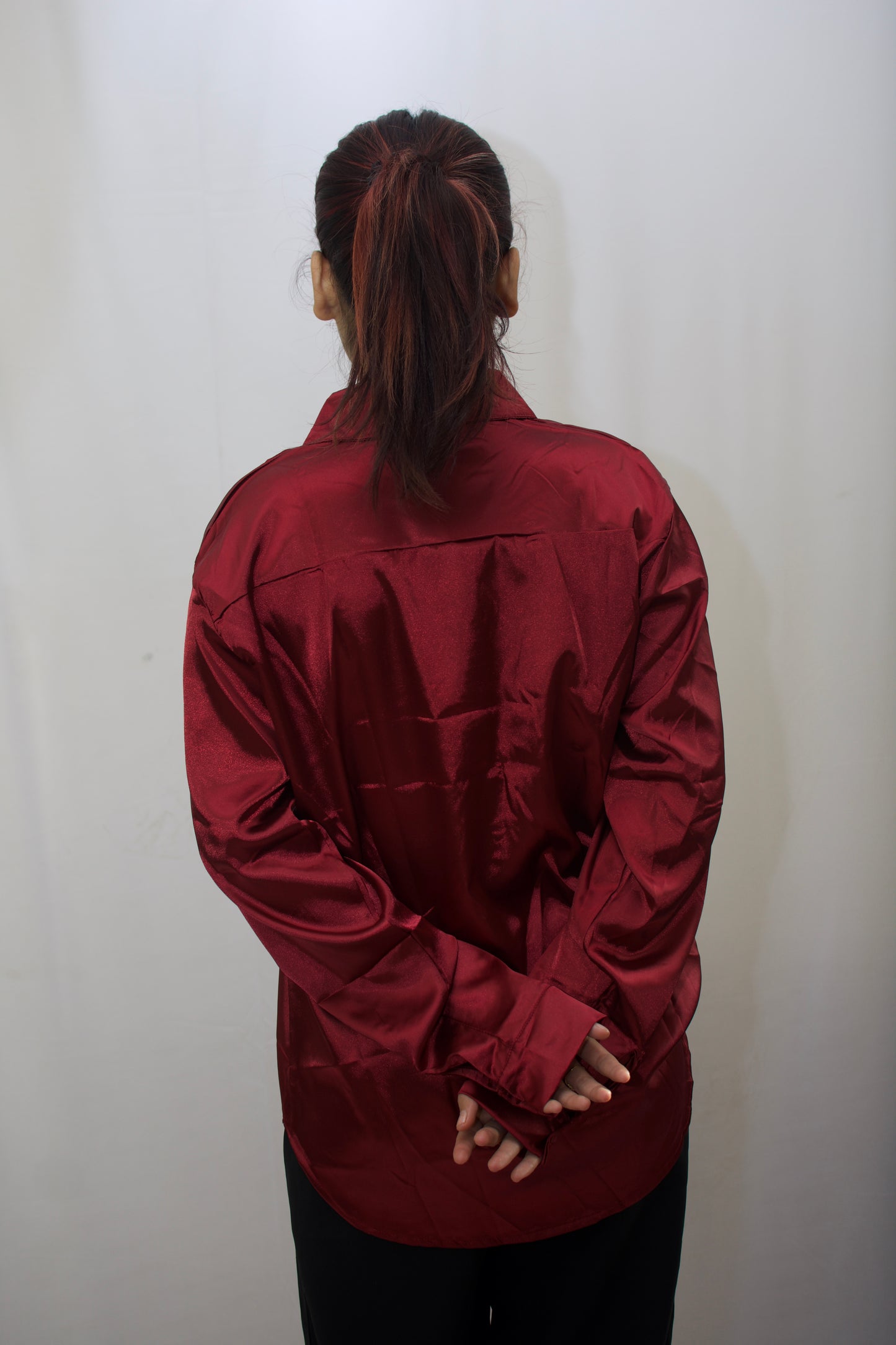Luxe Satin Button Down Shirt